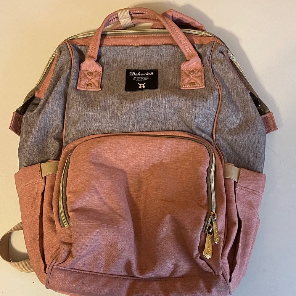 Pink and Gray Baby Bag